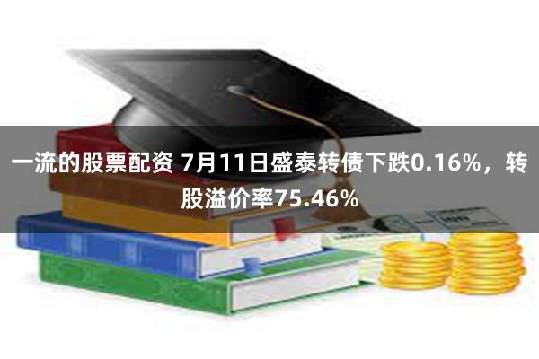 一流的股票配资 7月11日盛泰转债下跌0.16%，转股溢价率75.46%