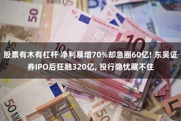 股票有木有杠杆 净利暴增70%却急圈60亿! 东吴证券IPO后狂融320亿, 投行隐忧藏不住