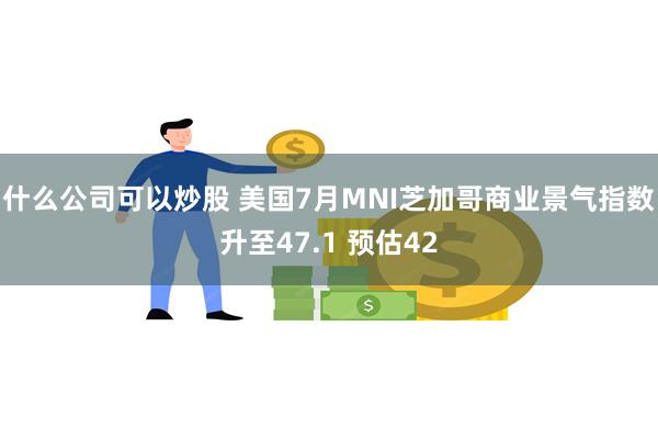 什么公司可以炒股 美国7月MNI芝加哥商业景气指数升至47.1 预估42