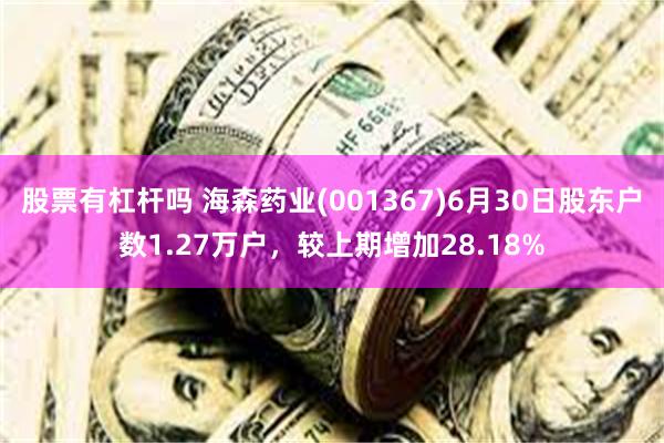 股票有杠杆吗 海森药业(001367)6月30日股东户数1.27万户，较上期增加28.18%